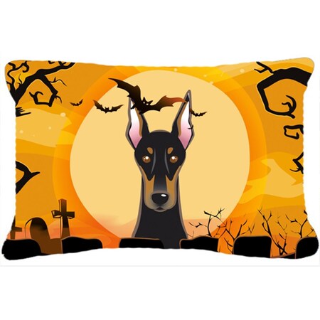 Carolines Treasures Halloween Doberman Fabric Decorative Pillow BB1803PW1216